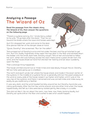 Analyzing a Passage from The Wizard of Oz