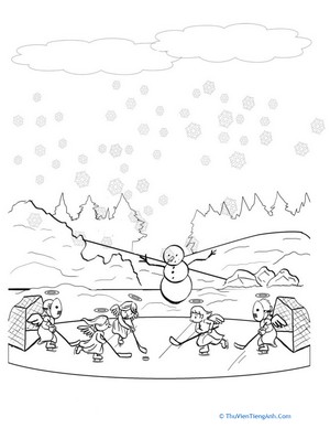 Angel Hockey Coloring Page