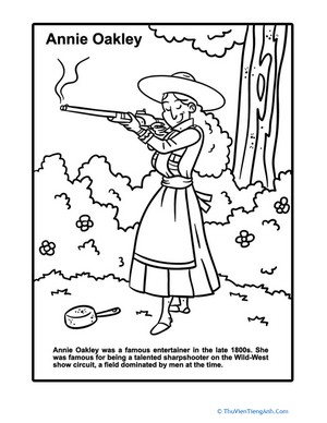 Annie Oakley Coloring Page