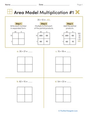 Area Model Multiplication #1