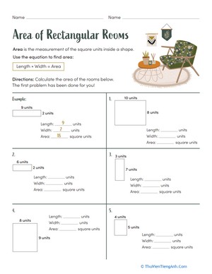 Area of Rectangular Rooms