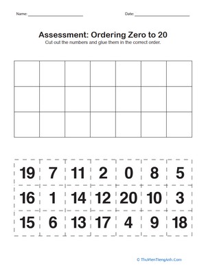 Assessment: Ordering Zero to 20
