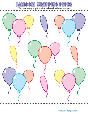 Balloons Wrapping Paper
