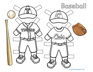 Baseball Paper Dolls