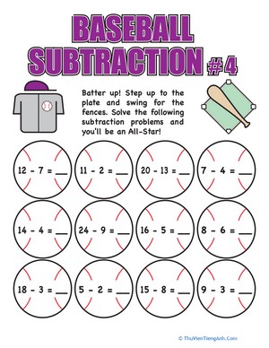 Baseball Subtraction #4