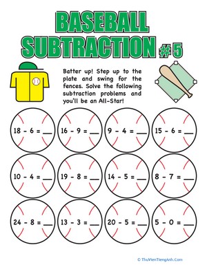 Baseball Subtraction #5