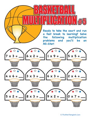 Basketball Multiplication #5