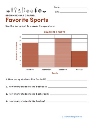 Beginning Bar Graphs: Favorite Sports