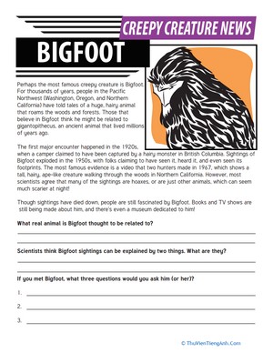Bigfoot Story