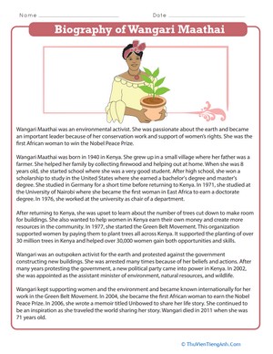 Biography of Wangari Maathai