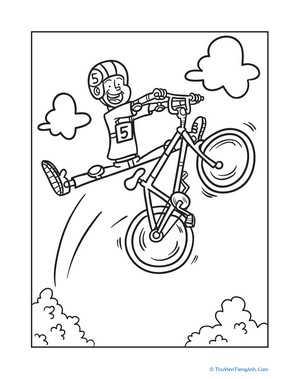 BMX Huge Air Coloring Page