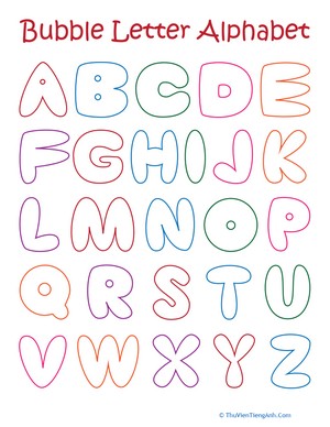 Bubble Letter Alphabet