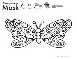 Butterfly Mask Coloring
