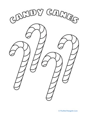 Candy Cane Coloring & Counting