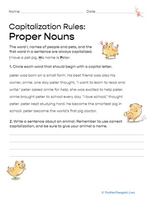 Capitalization Rules: Proper Nouns