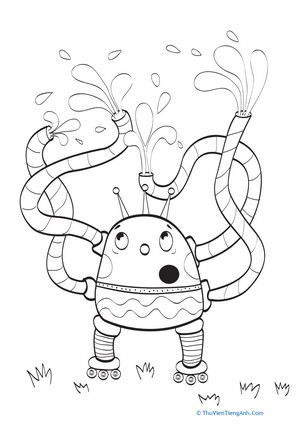 Water Robot Coloring Page