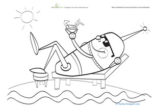 Relaxed Robot Coloring Page