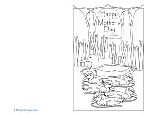 Make a Card for Mom: Mama Duck and Ducklings