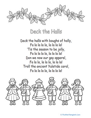 Deck the Halls Printable Lyrics