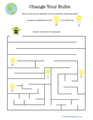 Eco-friendly Light Bulbs Maze