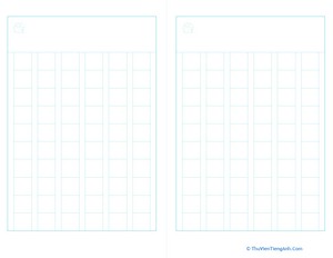 Character Practice Template: Booklet Form