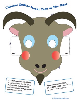 Make a Chinese Zodiac Mask: Year of the Goat