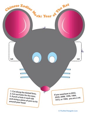 Make a Chinese Zodiac Mask: Year of the Rat