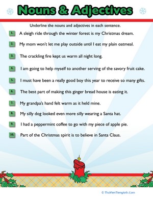 Christmas Nouns and Adjectives #8
