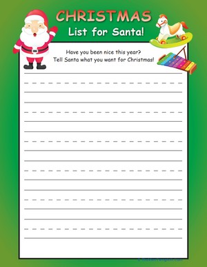 Christmas List for Santa