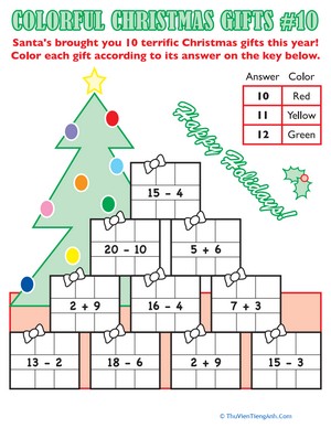 Colorful Christmas Math #10
