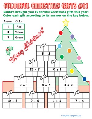 Colorful Christmas Math #11