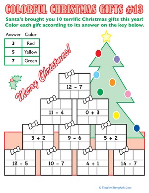 Colorful Christmas Math #13