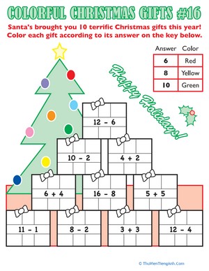 Colorful Christmas Math #16