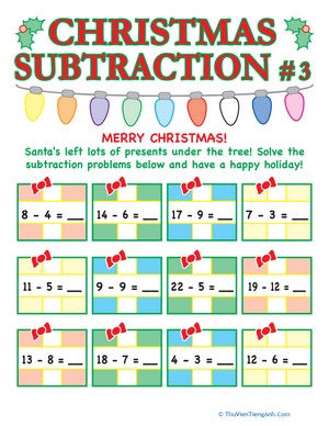 Christmas Subtraction #3