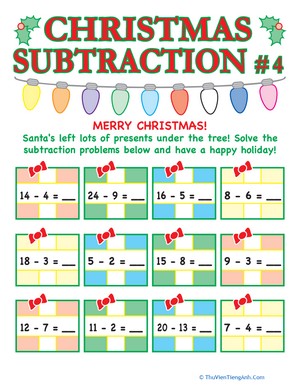 Christmas Subtraction #4