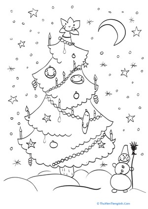 Christmas Tree Coloring Sheet