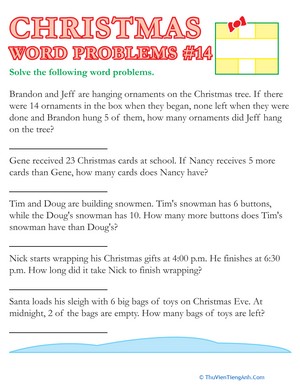 Christmas Word Problems #14