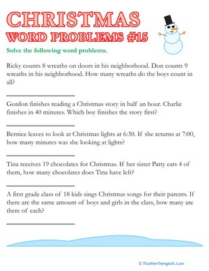 Christmas Word Problems #15