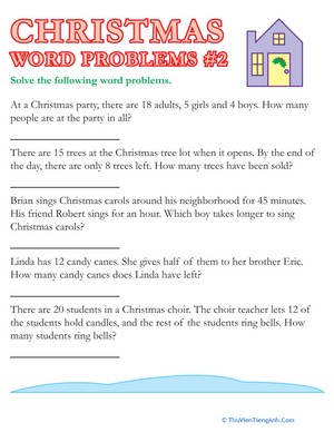 Christmas Word Problems #2