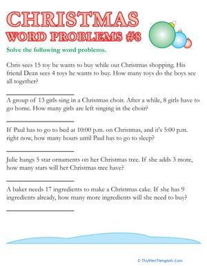 Christmas Word Problems #8