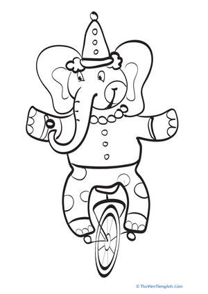 Circus Elephant Coloring Page