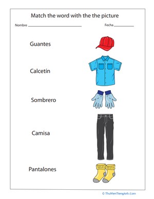 Clothes in Spanish
