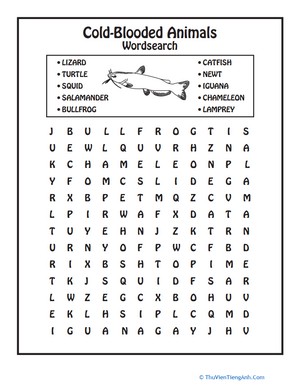 Cold-Blooded Animals: Find the Word!