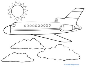 Airliner Coloring Page