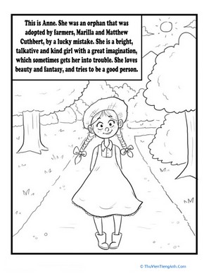 Anne of Green Gables Coloring Page