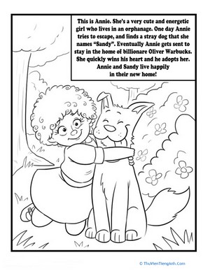 Annie the Musical Coloring Page
