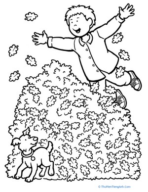 Fall Leaf Coloring Page
