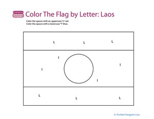 Make a Color-by-Letter Flag: Laos