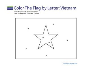 Make a Color-by-Letter Flag: Vietnam