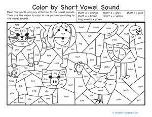 Color by Short Vowel Sound